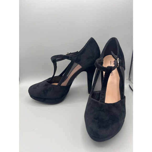 Call It Spring black suede heels sz 6 - Picture 11 of 11